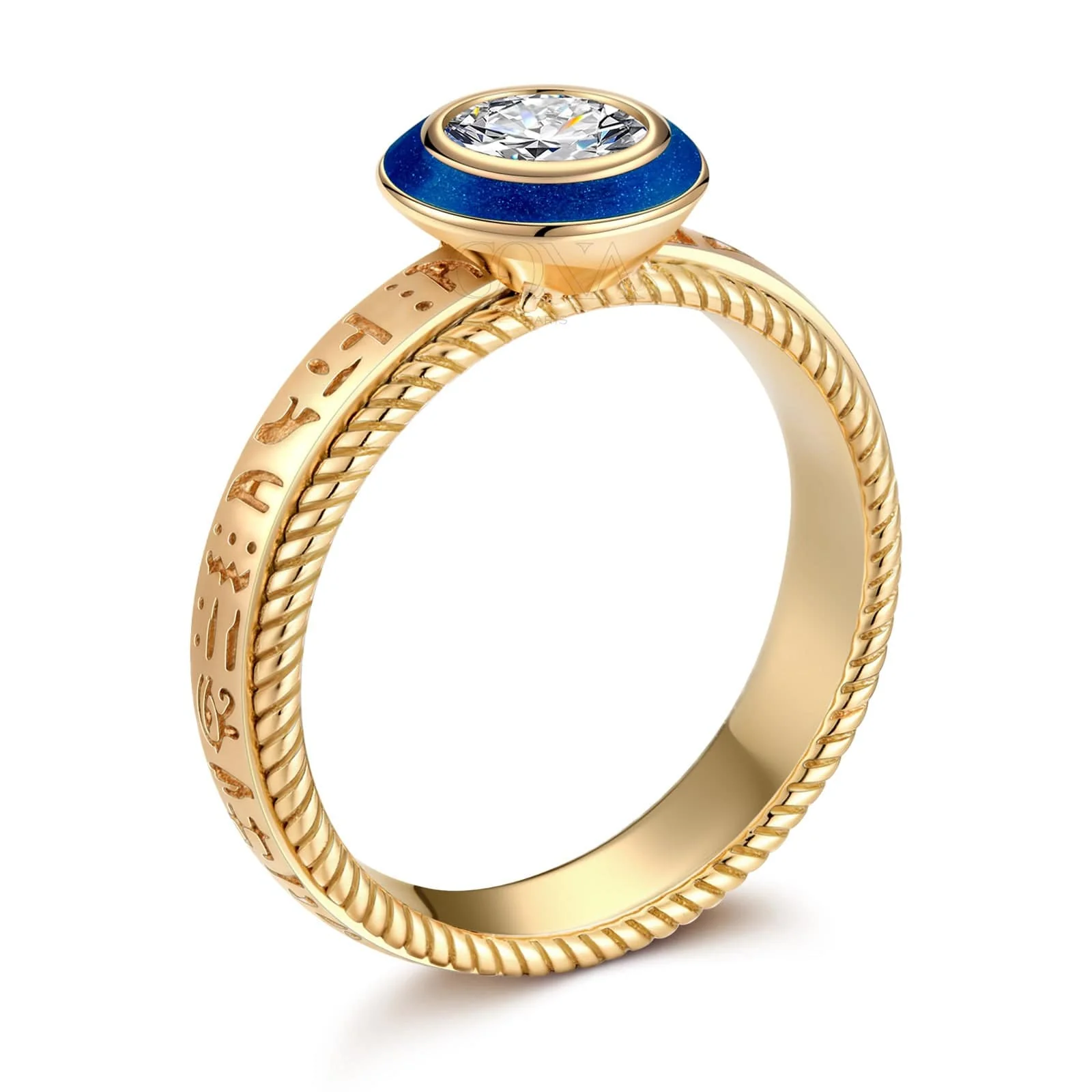 IGI Certified Lab-Grown Round Brilliant Cut Diamond - Solitaire Classic Engagement Ring 14K Yellow Gold Plated (Includes IGI Certification from International Gemological Institute) - Image 10