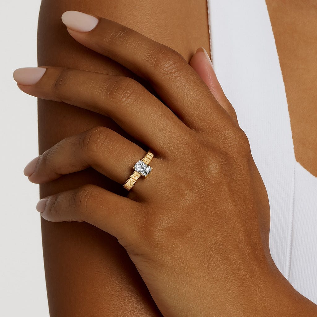 IGI Certified Lab-Grown Radiant Cut Diamond - Solitaire Classic Engagement Ring Solid 14K Yellow Gold (Includes IGI Certification from International Gemological Institute) - Image 5