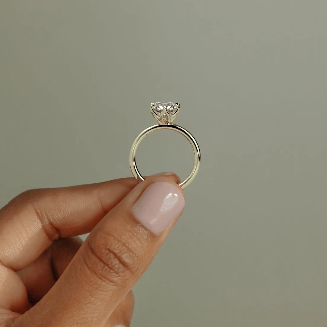 2ct Round Lab-Grown Diamond Solitaire Ring with Petal Gallery Claw Setting Tarnish-resistant Silver In 14K Gold Plated (Includes IGI Certification from International Gemological Institute) - Image 7
