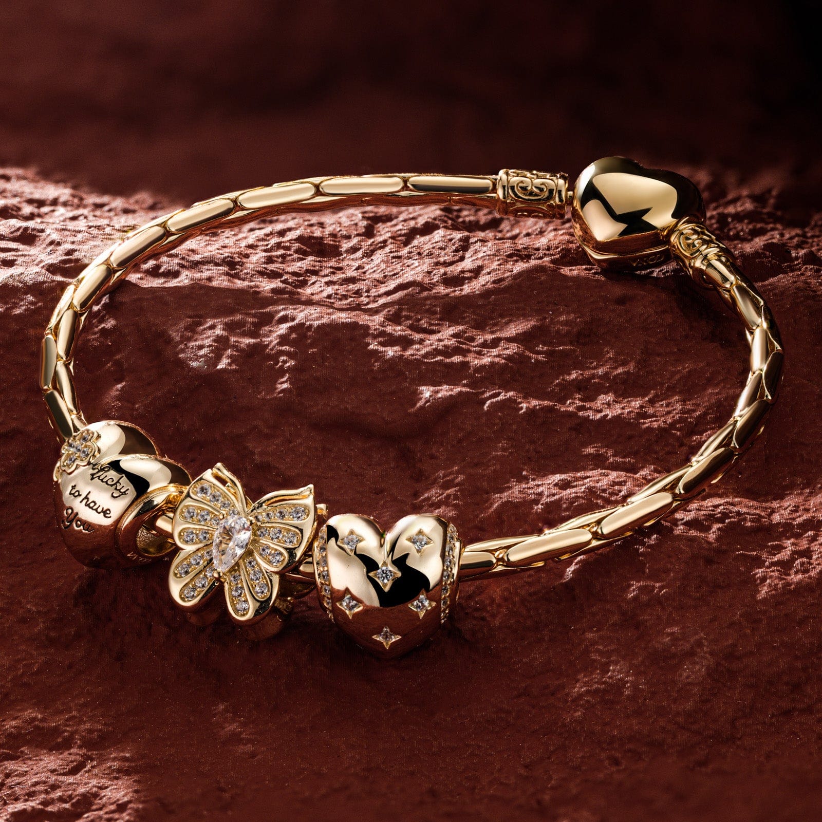 Sterling Silver Golden Backyard Charms Bracelet Set In 14K Gold Plated (Includes bracelet and all charms shown) - Image 8