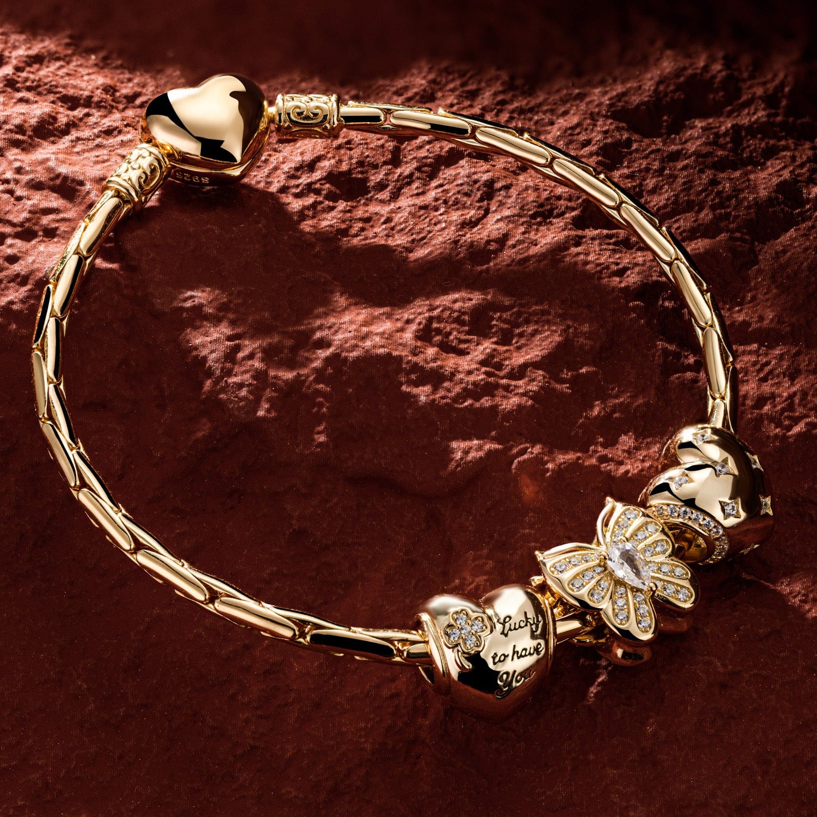 Sterling Silver Golden Backyard Charms Bracelet Set In 14K Gold Plated (Includes bracelet and all charms shown) - Image 9