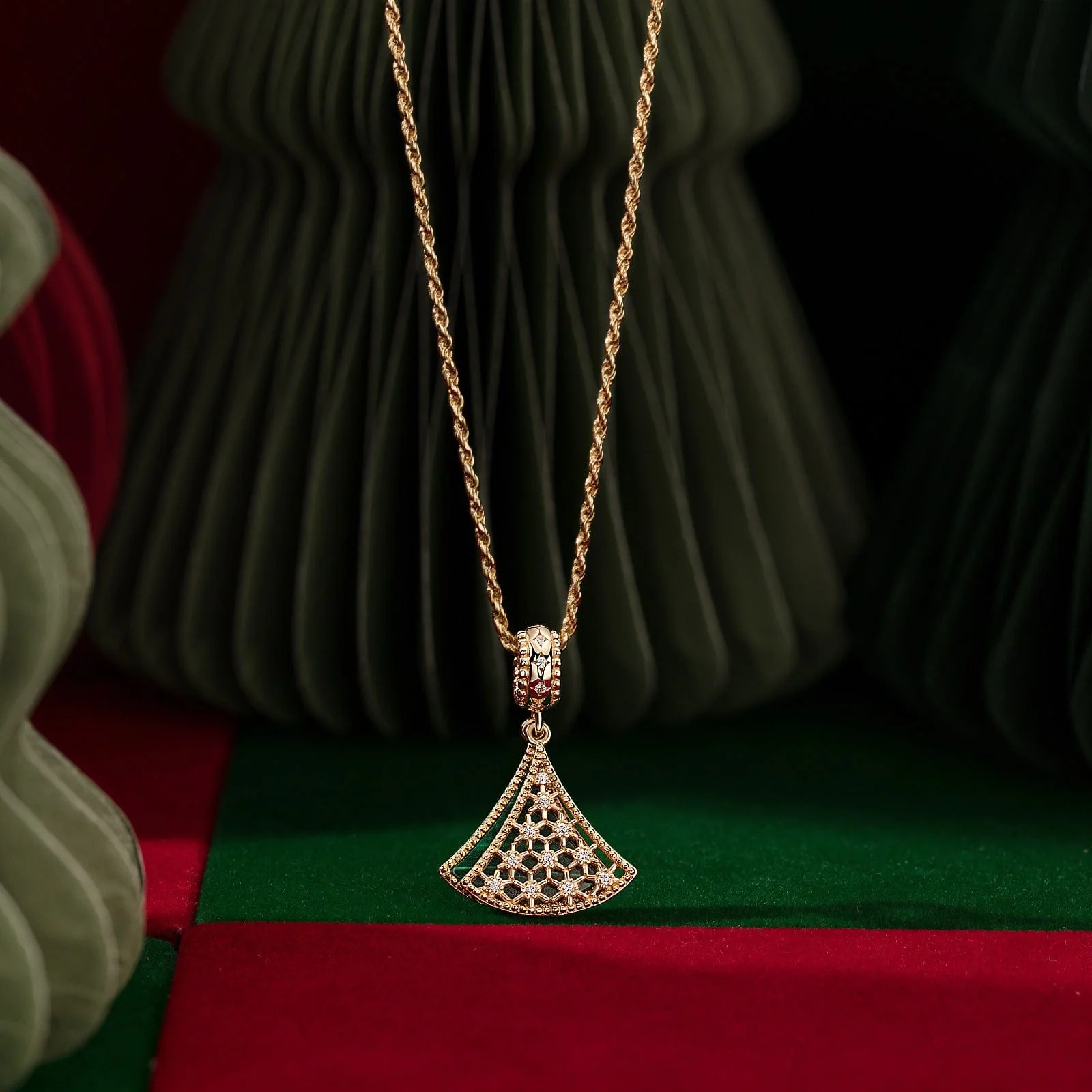 Christmas Sale Limited Special - The Iconic Advent Calendar - 12 Days Of Christmas Fine Jewelry Gift Set: Sterling Silver Evergreen Cheer Charms Earrings and Necklace and Bracelet Set With Enamel In 14K Gold Plated - Image 4