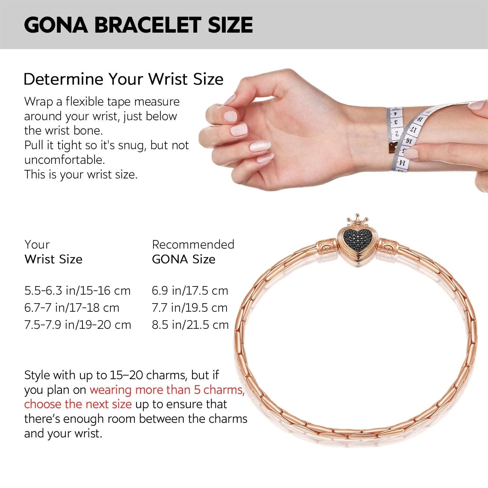 Sterling Silver Queen's Crown Bamboo Chain Bracelet In Rose Gold Plated - Image 3