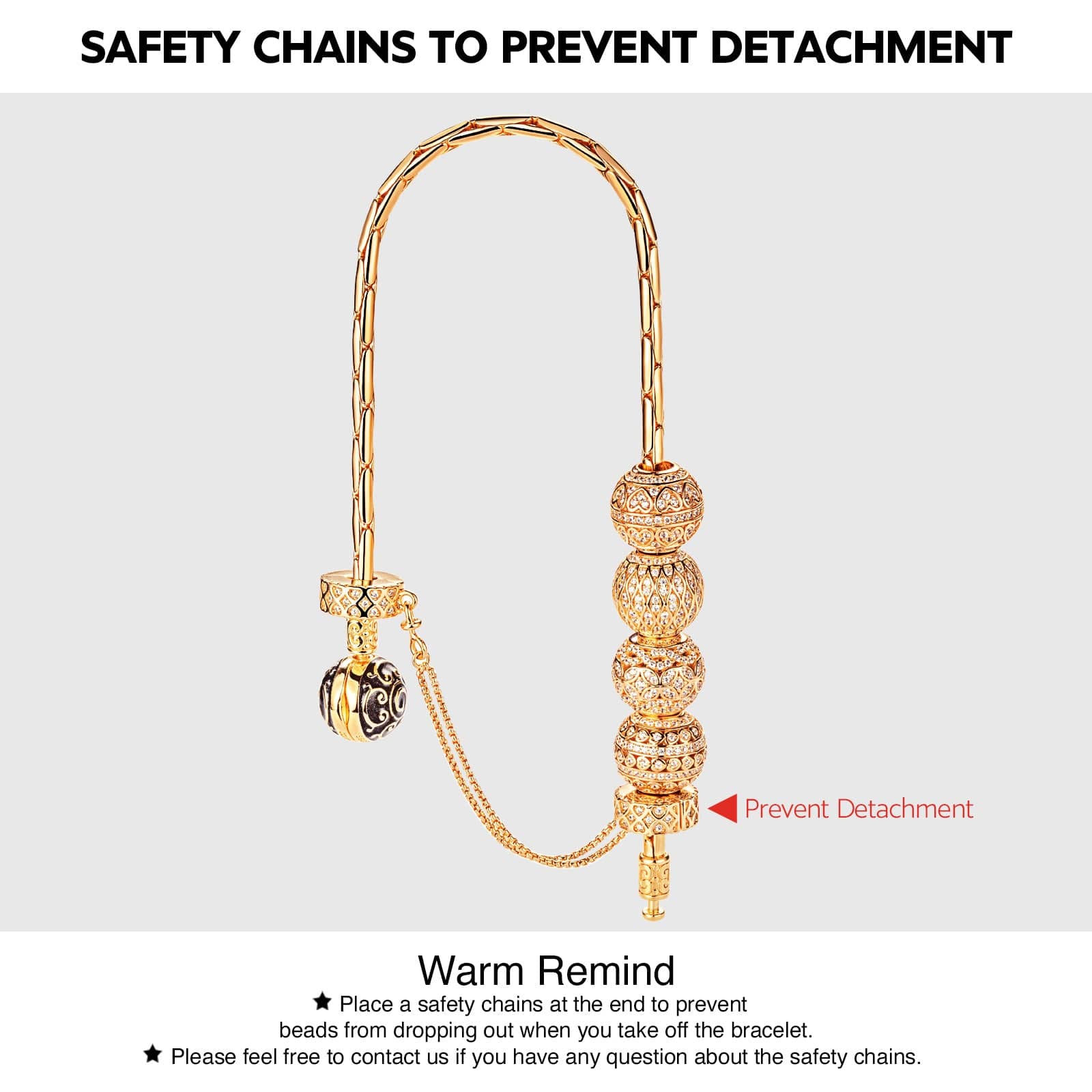 Sterling Silver Fiery Tiger: January Garnet Charms Bracelet Set In 14K Gold Plated (Includes bracelet and all charms shown) - Image 8