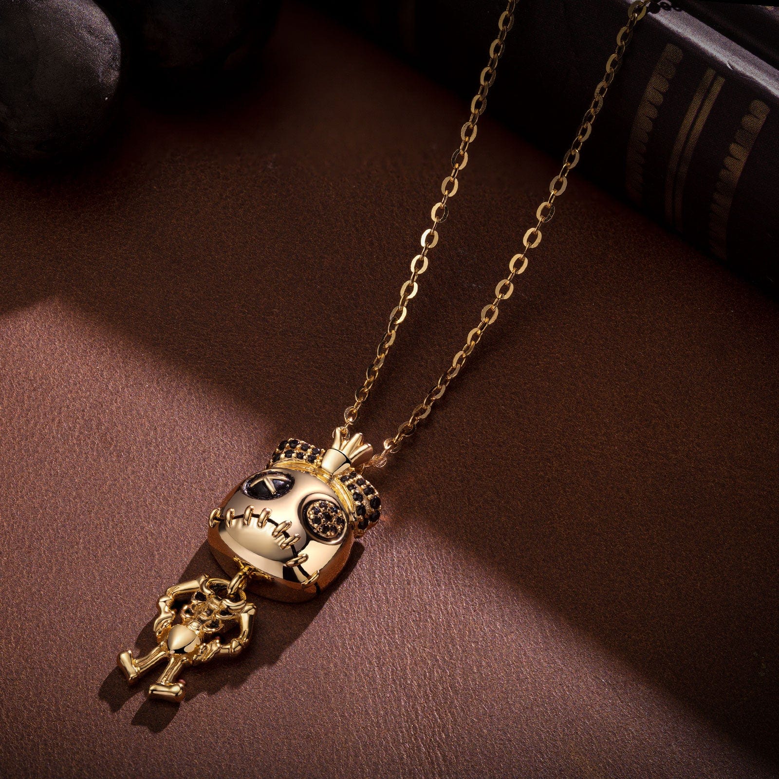 Limited Edition Flash Sale: Hauntingly Beautiful Halloween-themed Zombie Bride Tarnish-resistant Silver Necklace in 14K Gold Plated - Image 3
